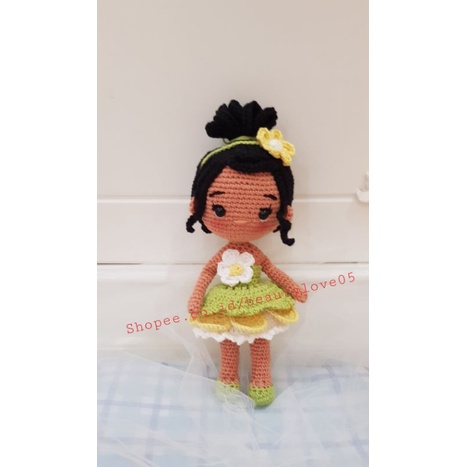 boneka rajut princess tiana