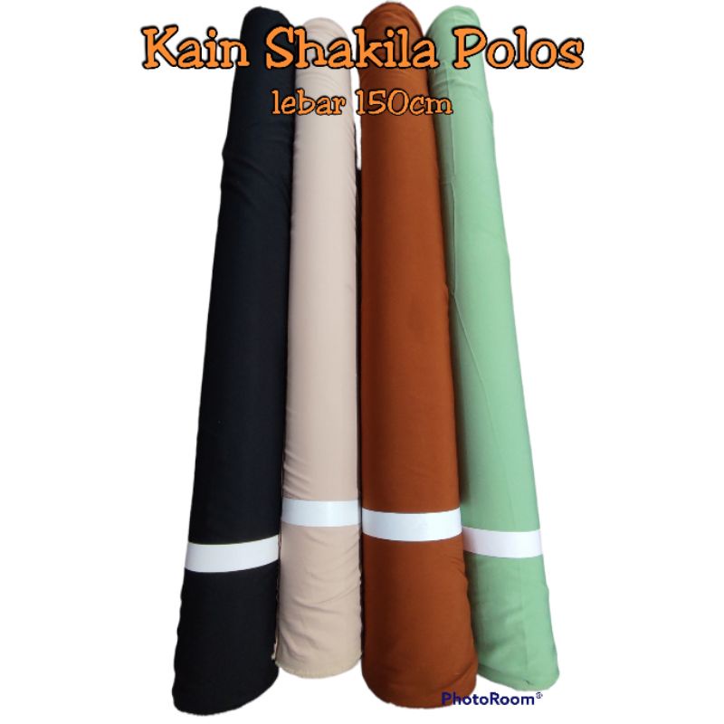 Bahan Kain Shakila Polos kain syakila halus lembut murah
