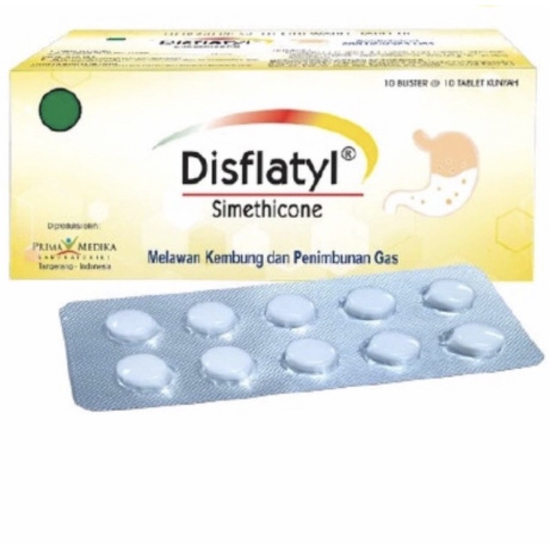 Disflatyl strip 10 tablet ( meredakan perut kembung akibat gas berlebih )