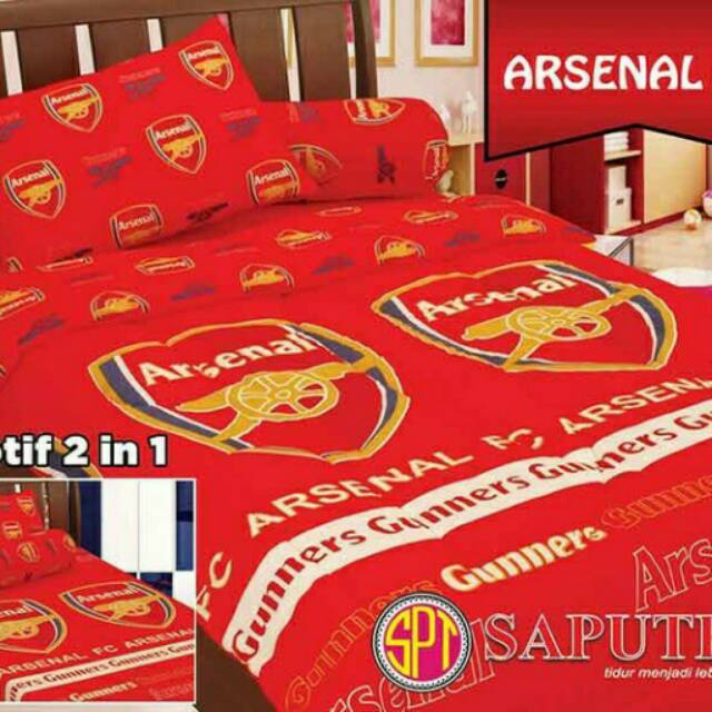 Sprei katun Saputra motif Arsenal