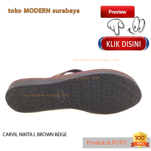 Sandal wanita casual jepit spons printing CARVIL NIKITA L