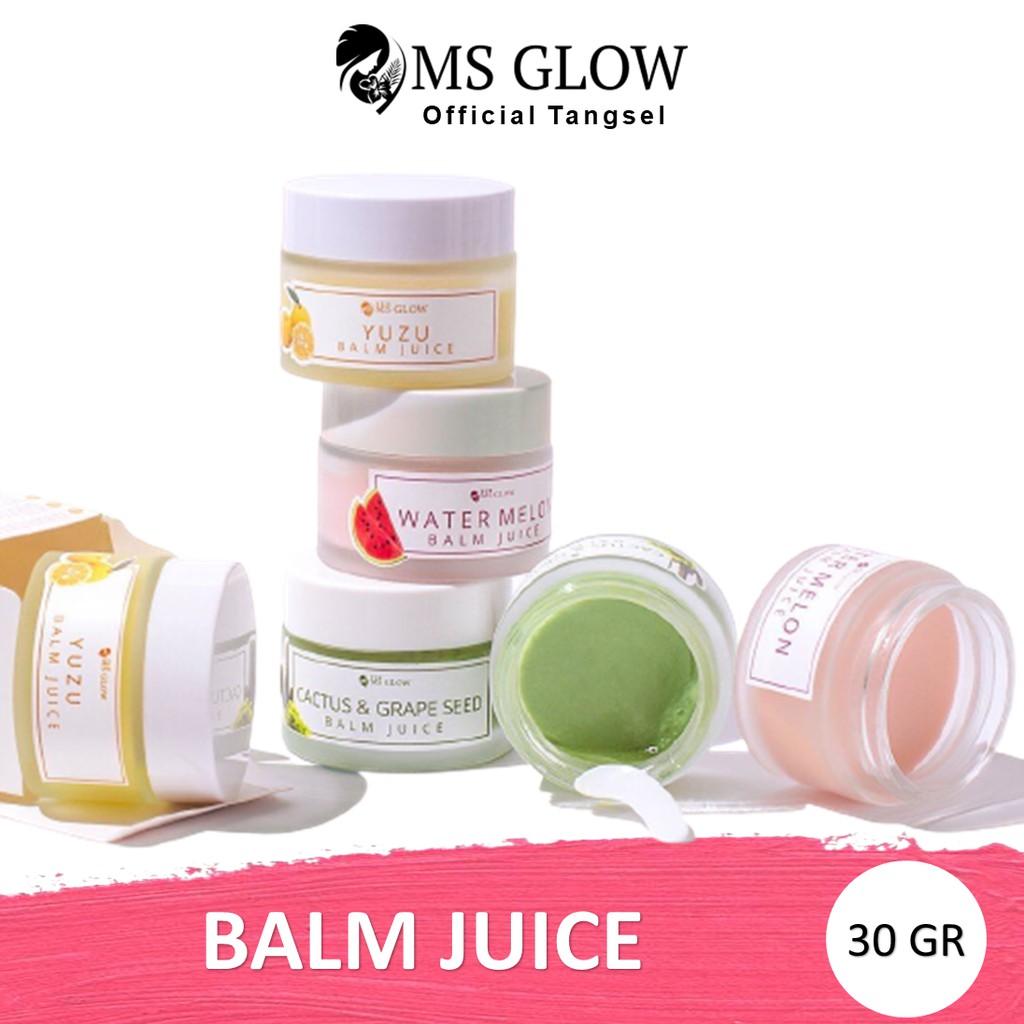 Ms Glow Moisturizer Juice Original Bpom Halal Aman Yuzu Watermelon Cactus & Grape Seed 30Gram
