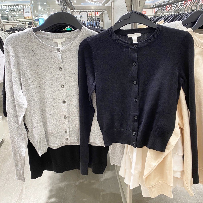READY - HnM fine knit button cardigan berkancing / original store h&m kardigan rajut kancing