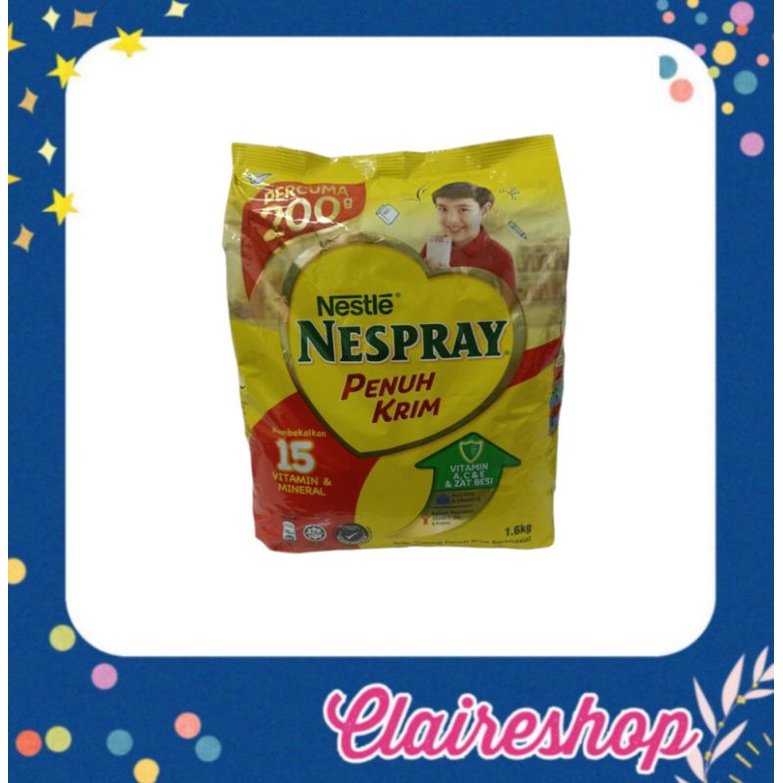 Nespray 1.6 kg malaysia/susu nespray 1.6 kg