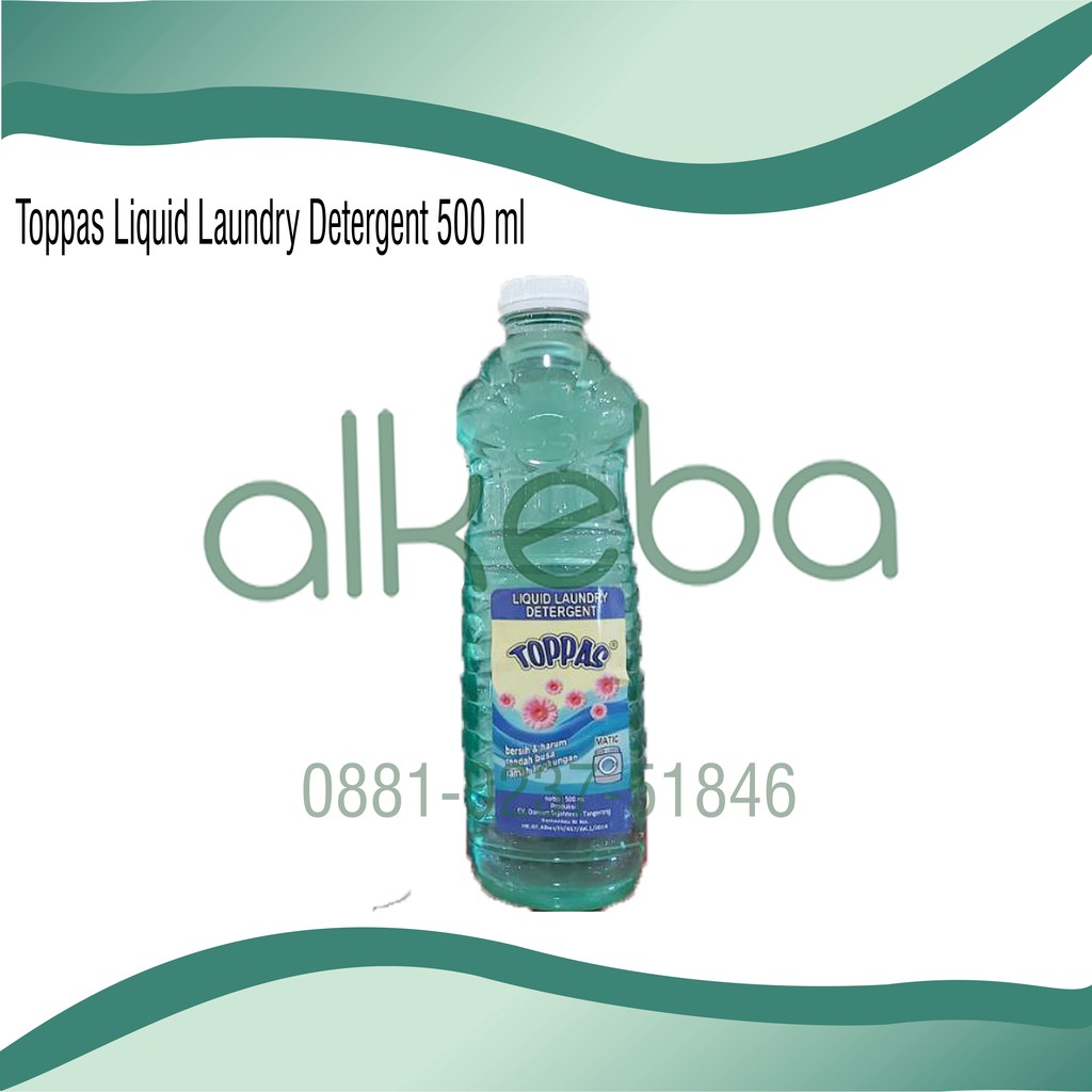 Toppas liquid laundry detergent sabun cair deterjen kemasan botol 500 ml