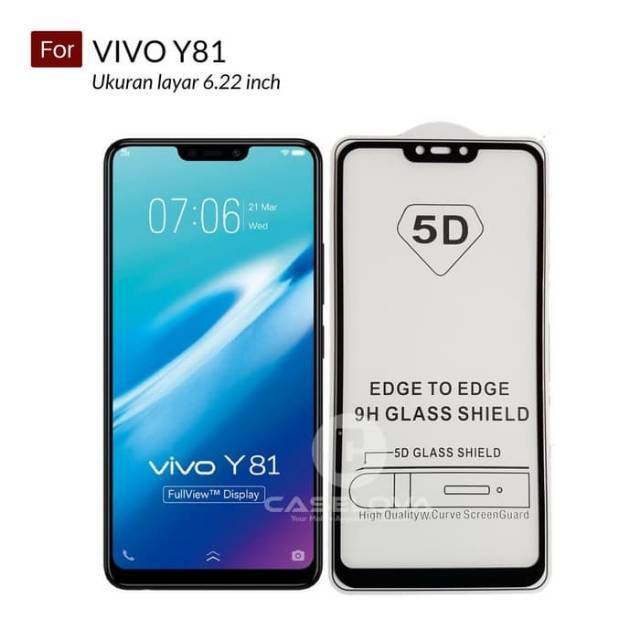 TEMPERED GLASS FULL LEM 5D 9D VIVO Y81 ANTI GORES KACA FULL LEM -COVER