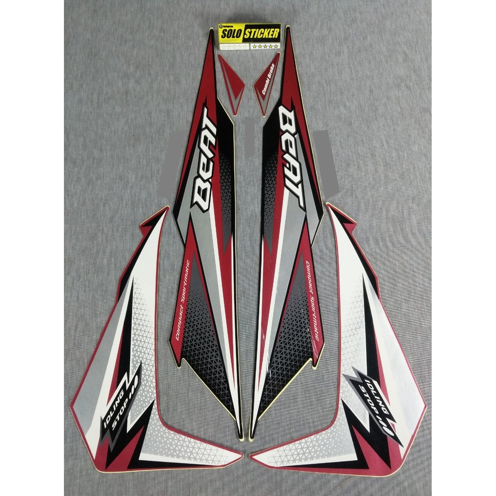 BISA COD Striping Sticker Standar Honda Beat F1 New Idling Stop 2018 Shopee Indonesia