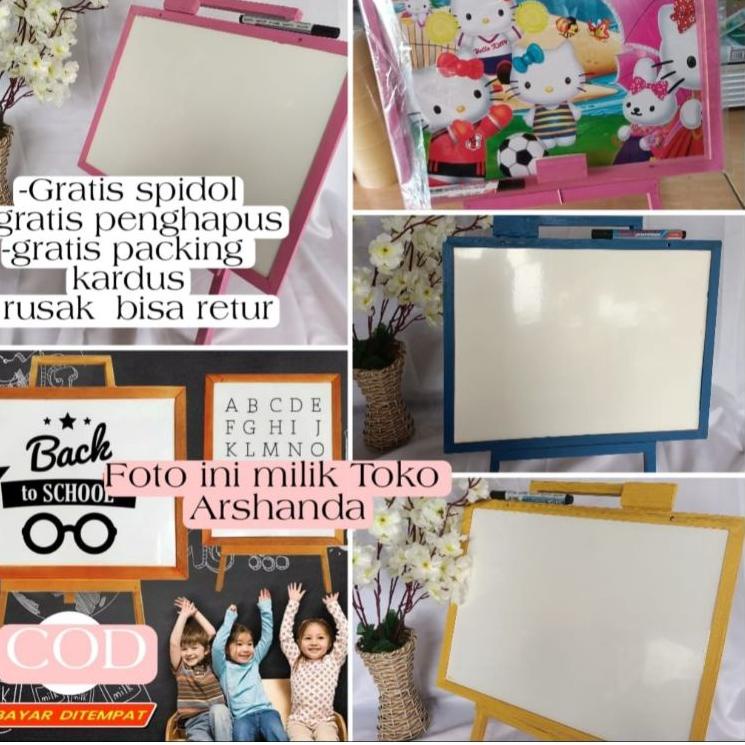 

TRB ツ papan tulis 32x42 white board + standing gratis spidol+penghapus +Tali 36 ➷ ツ