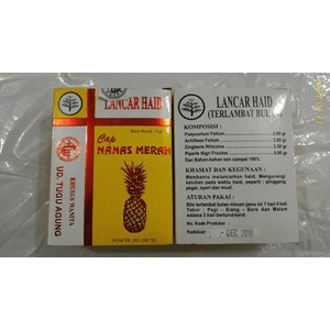 

Jamu Herbal Lancar Haid Cap Nanas Merah Pekanbaru,harga per sachet