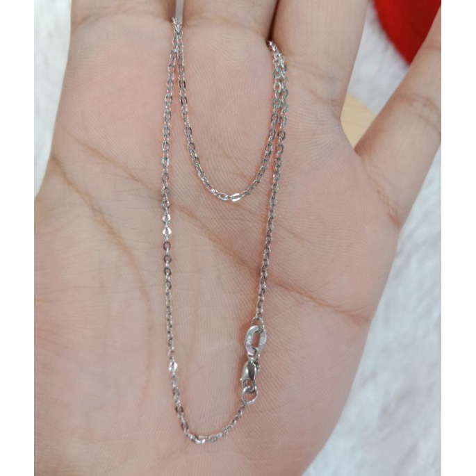 kalung anak holo, emas putih, kadar 420(9k)