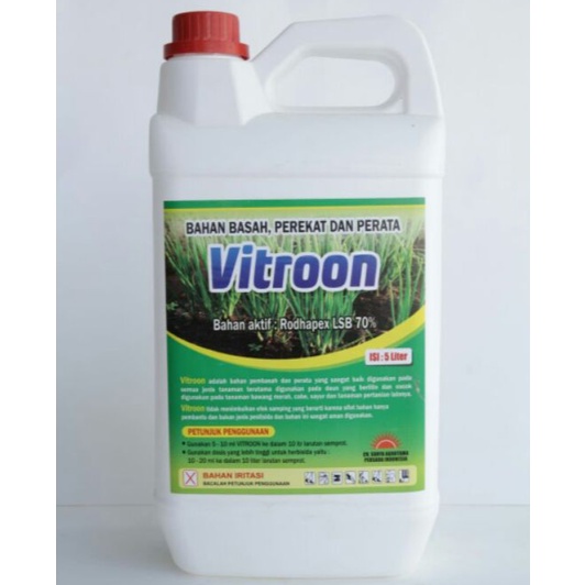 pupuk murah Vitroon Bahan Basah Perekat dan Perata 5 Liter