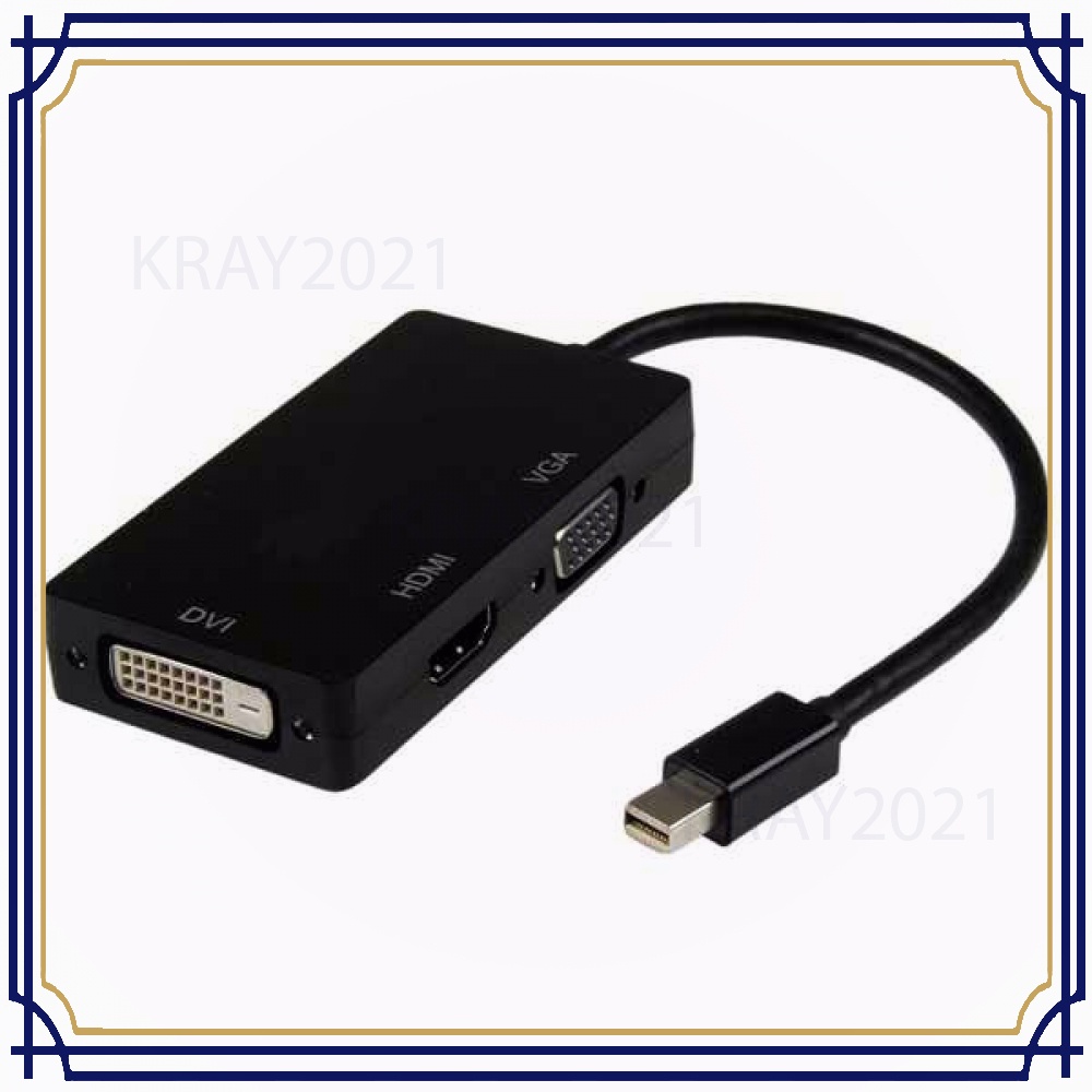 Konverter Mini DP ke HDMI/DVI/VGA (Thunderbolt Compatible) HD868