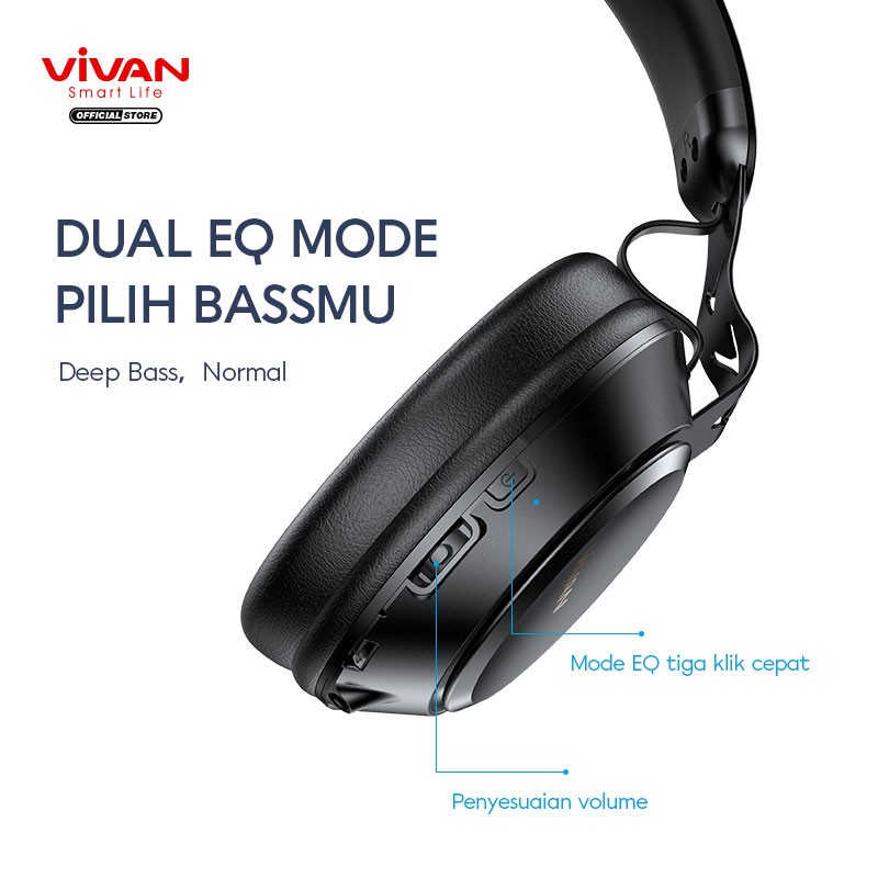 HEADSET HEADPHONE BLUETOOTH VIVAN LIBERTY H100