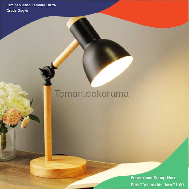 TD-DHA Pookin Lampu Baca LED Desk Lamp Nordic Wooden Art 12W Tri-Color PK407