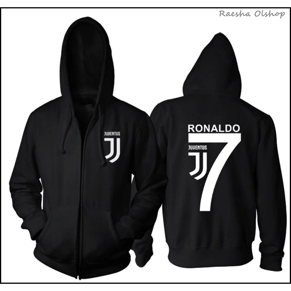 Jaket JUVENTUS Hoodie Hitam Fleece All Size Big Size S M L XL XXL XXXL XXXXL XXXXXL KUALITAS TERBAIK