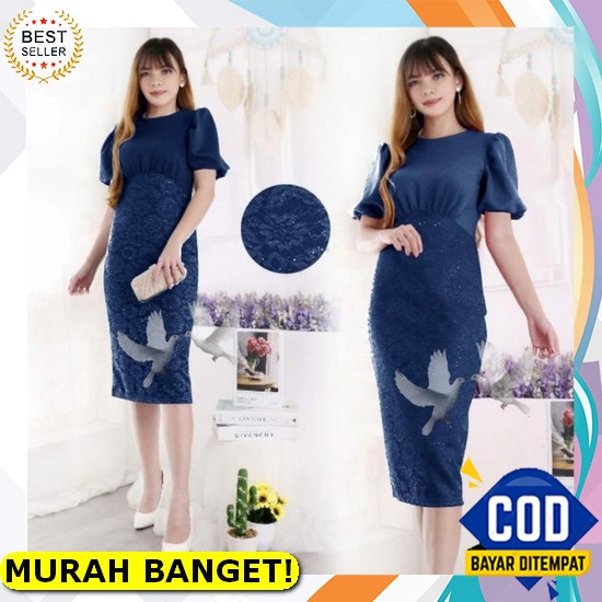 Baju Dress Wanita Pesta Natal Christmas Trandy Terbaru 2021 Trend 2022 Model Kekinian Kondangandress