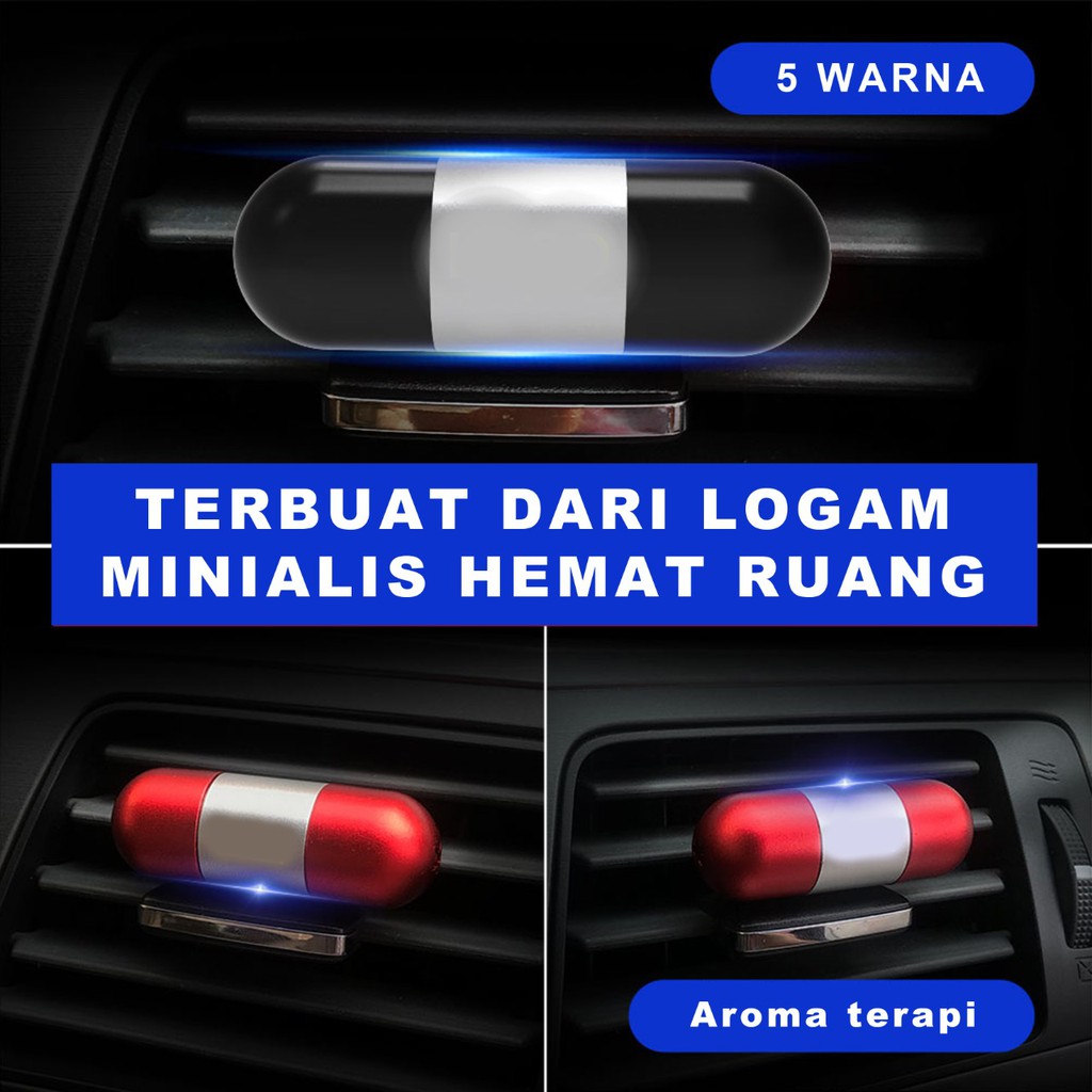 PENGHARUM MOBIL AROMATERAPI / PARFUM MOBIL BENTUK PIL 3BAR / PARFUM MOBIL MEWAH BONUS 2 REFIL / MONO