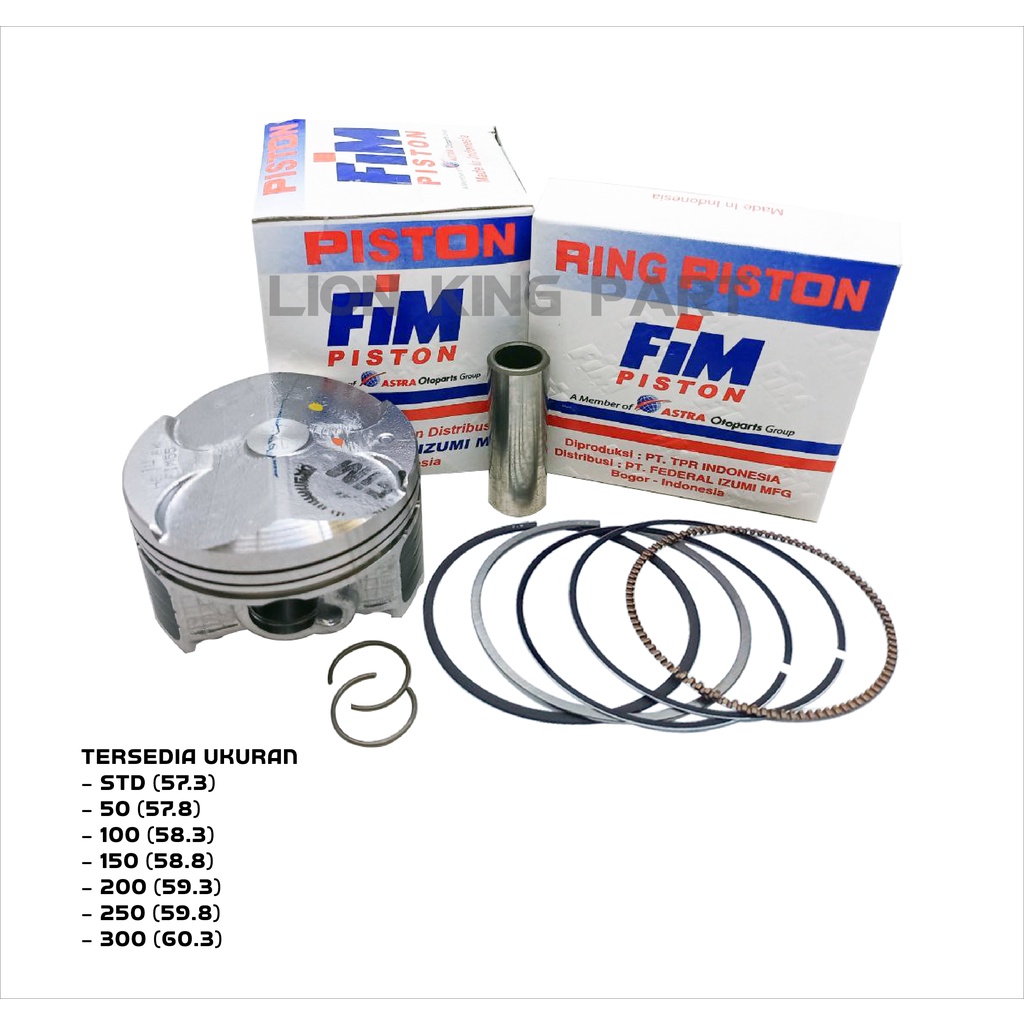 PISTON KIT CBR 150 CB 150 R SONIC 150 SUPRA X 150 GTR HI COM FIM55 FIM 55 PIN 14-2