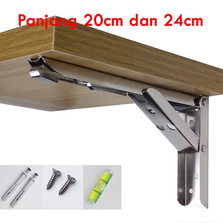 Siku Meja Engsel Stainless Steel Bracket Rak Dinding Siku Rak 8inc 10inc Engsel Meja Shopee Indonesia