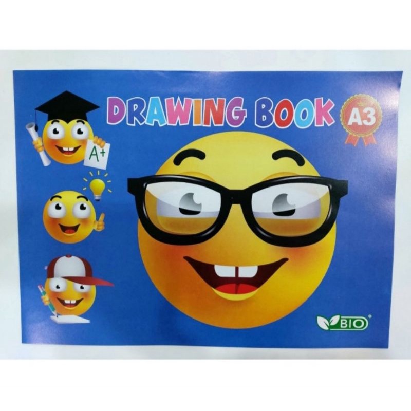 Buku Gambar Emoji Bio A3 Ukuran Besar-3