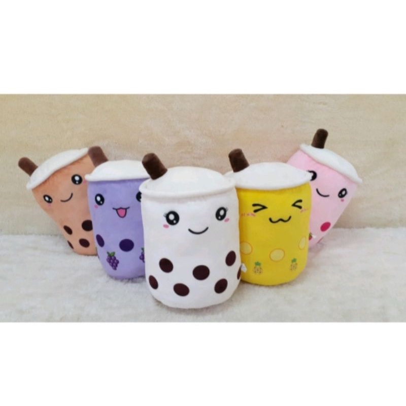 Boneka mini kecil Boba imut lucu ukuran 25cm/minuman boba viral/boba cangkir
