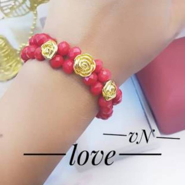 Xuping gelang batu lapis emas 24k 1422