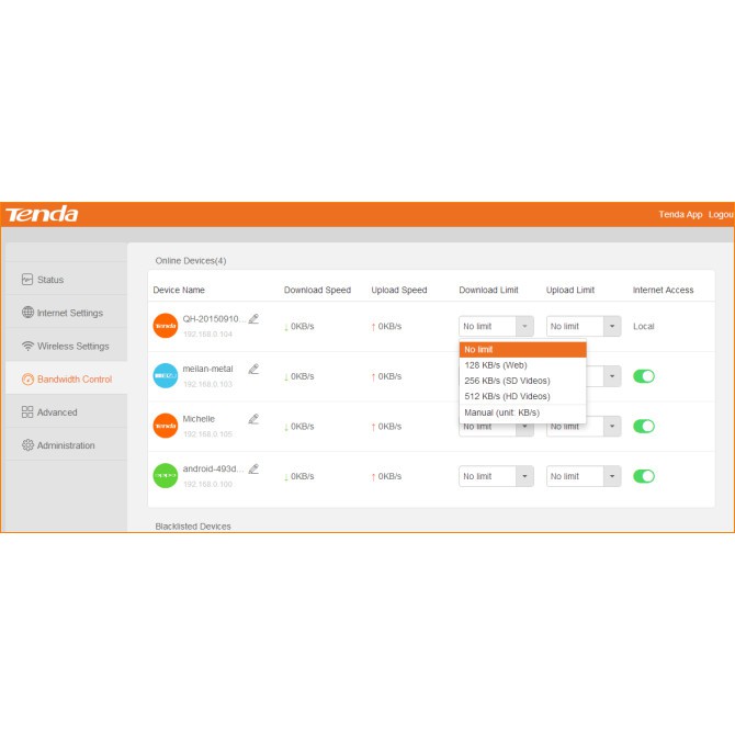 Tenda N301 7 in 1 Wireless Router + Access Point + Extender N301 wr840n wr845n bandwith Management
