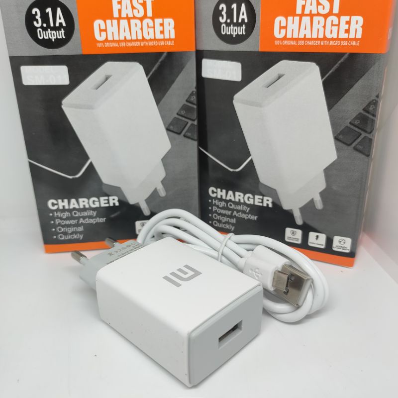 Charger Xiaomi 3.1A Qualcomm Quick Charge 3.0 Kabel Micro