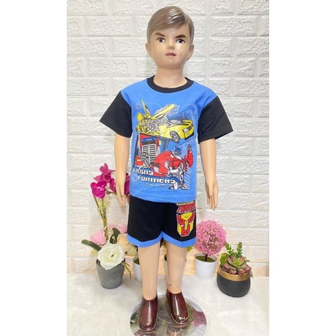 SET ANAK LAKI LAKI TRANSFORMERS NEW MJR/baju anak Transformers/setelan anak cowok murah/baju anak la