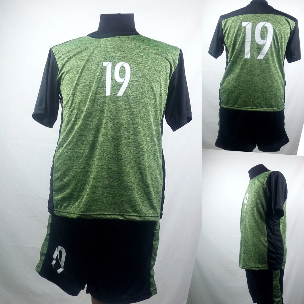 Setelan Baju/Kaos Sepak Bola/Futsal Team/Tim Premium Dewasa Hijau 3