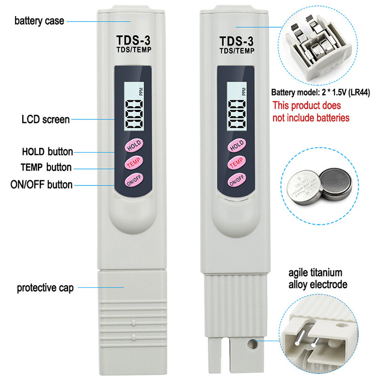 Ready TDS&amp;EC Meter -Alat Ukur Air Atau Hideoponik TDS-3