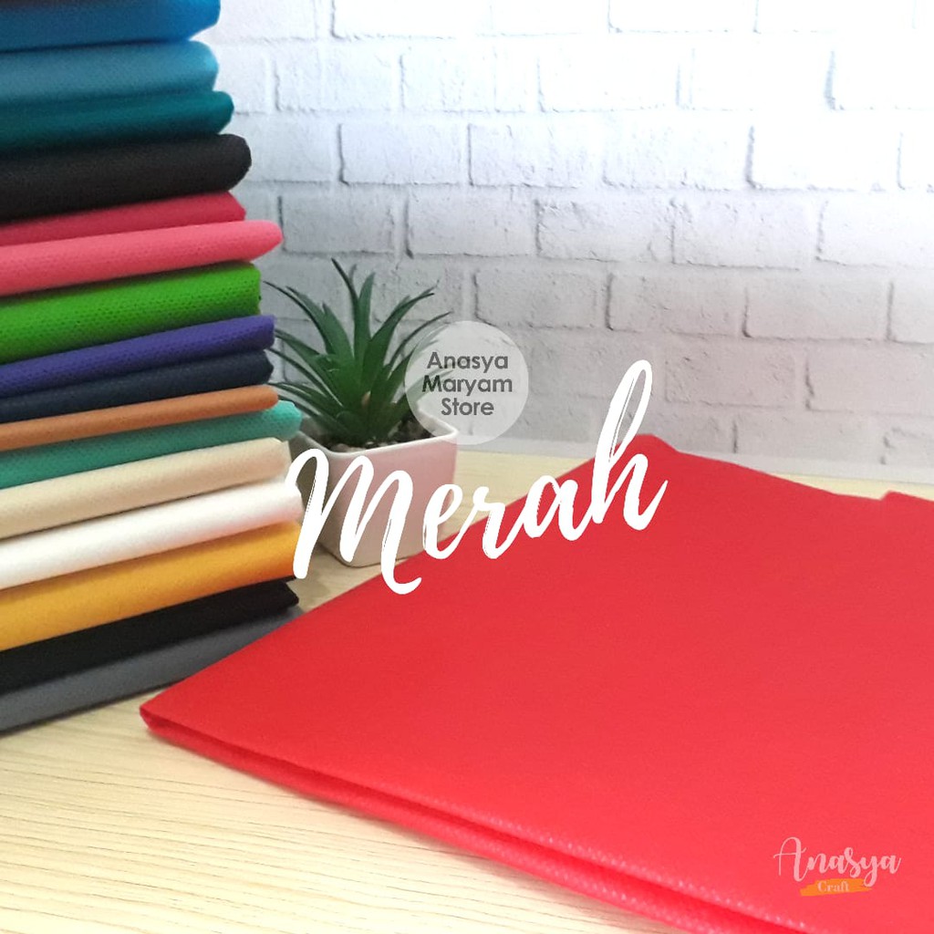 KAIN SPUNBOND BUKET MURAH PER 1 METER TEBAL-Merah