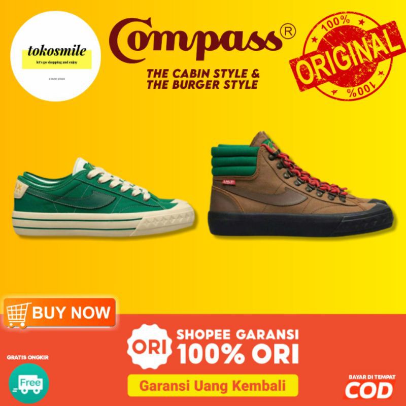 Jual Sepatu Compass Edisi BBQ Cabin High & Burger Low Shopee Indonesia