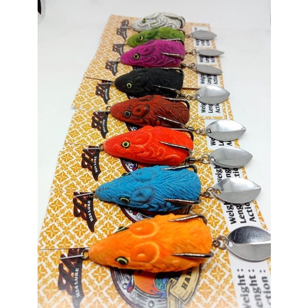 SOFT FROG TENGGELAM 3D HAREFA LURE. sof frog tenggelam. umpan dalam. umpan casting. umpan palsu. ump