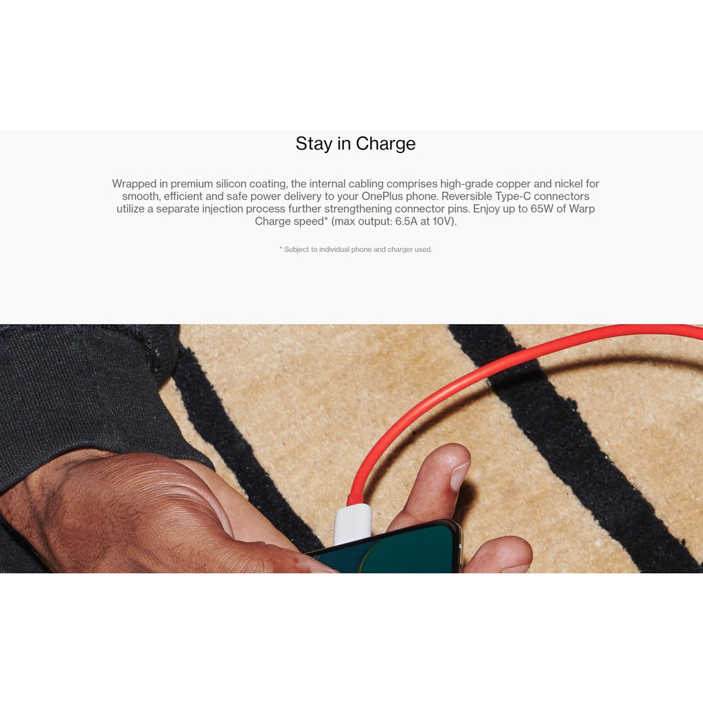 OnePlus Warp Charge Type-C to Type-C Cable 100CM Original Pack