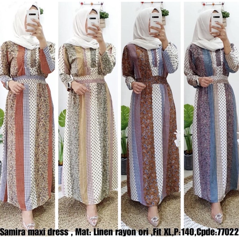 Gamis linen rayon Ori by Grendy