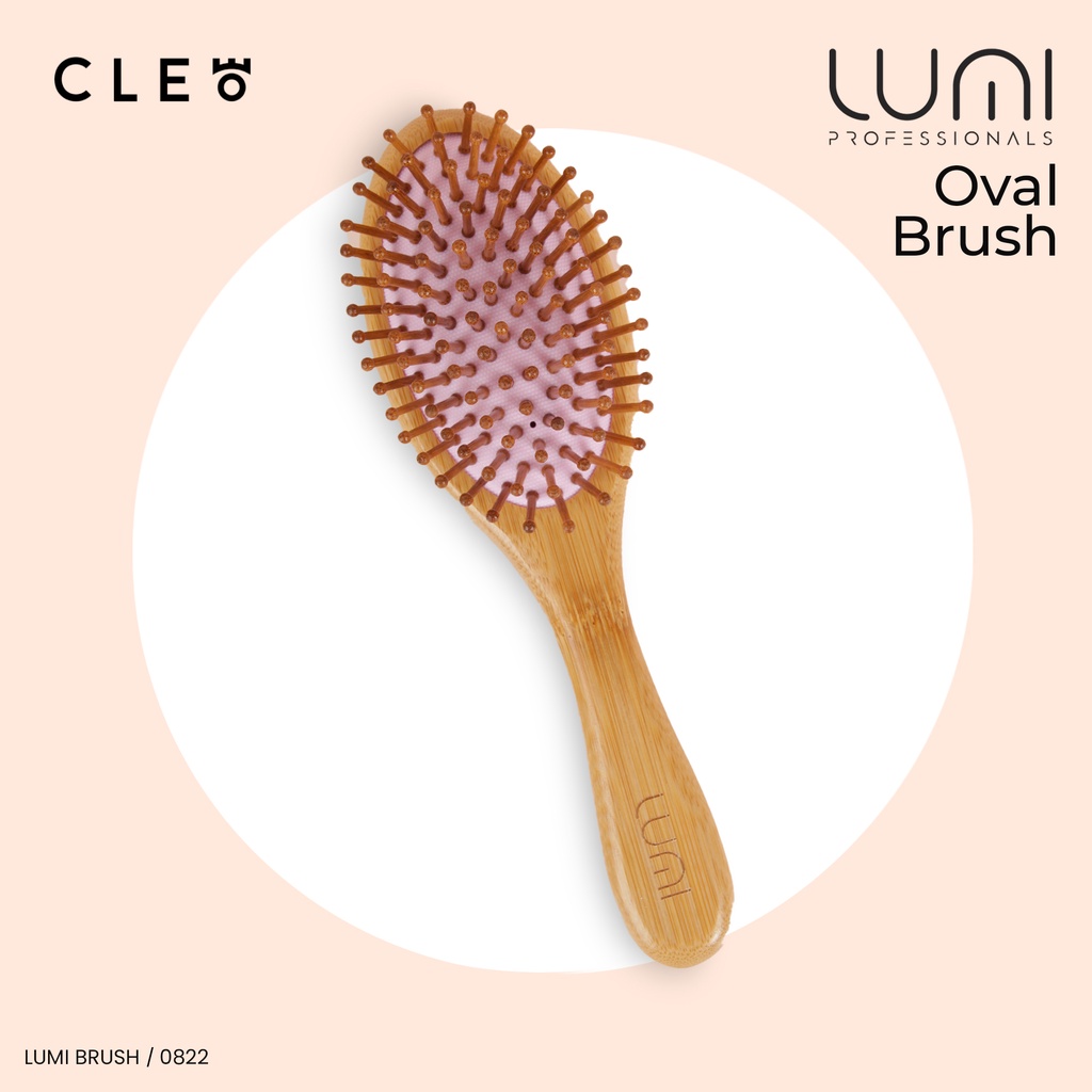 Lumi Bamboo Oval Brush - Hair Brush / Sisir Rambut