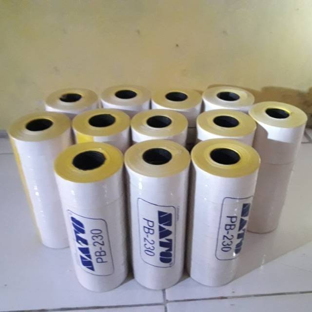 LABEL HARGA PRICE LABEL WARNA KUNING LABEL SATO PB2-230