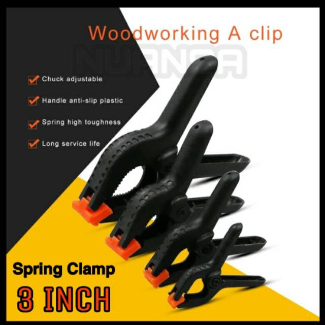 3 INCH Spring Clamp Alat Penjepit Multiplek Klem Jepit Catok Kayu Banner Foto Quick Clamp 3 Inch