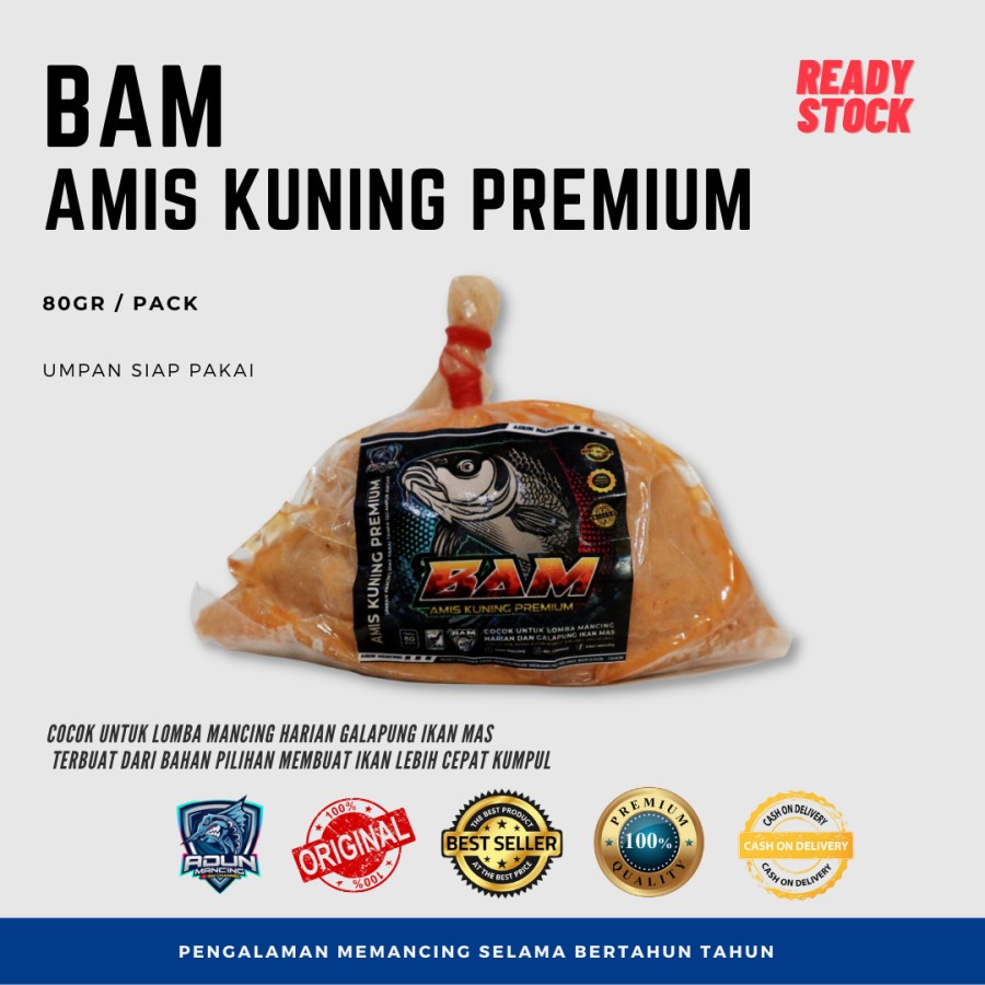 Bam amis kuning premium AKP - umpan ADUN MANCING - umpan ikan mas terlaris