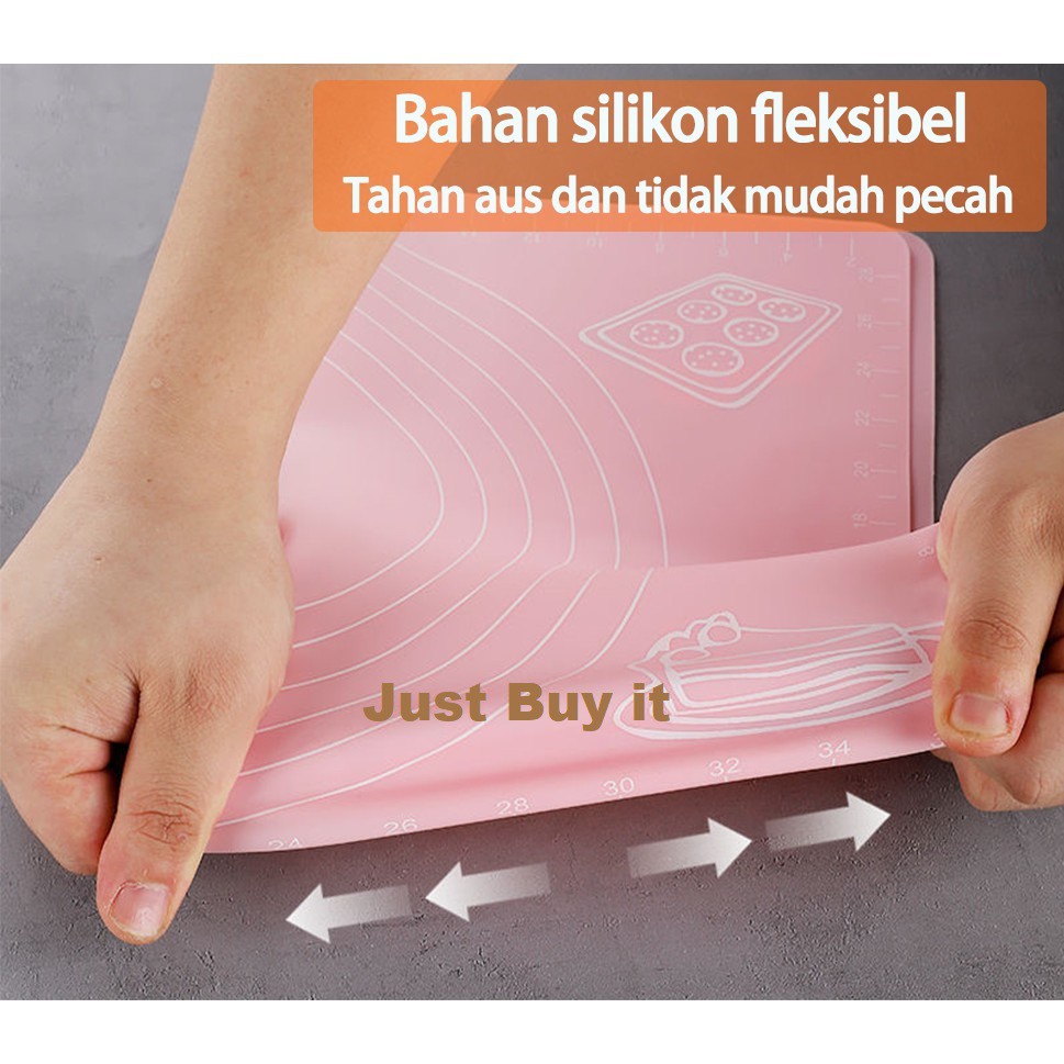 JBI-0157 Alas Adonan Tepung &amp; Kue Silikon Anti Lengket - Baking Mat Silicone