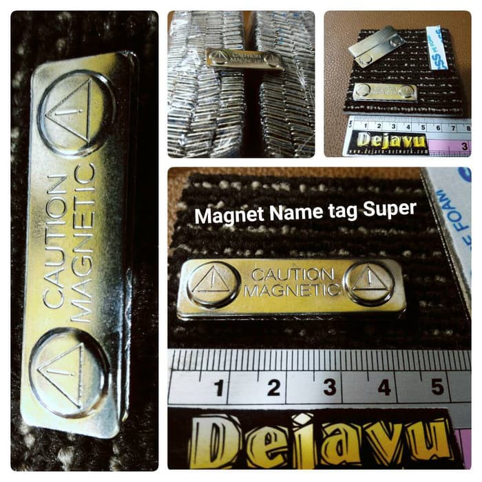 

READY GOJEK Magnet Name tag / Papan Nama Dada "CAUTION" 1set sudah ada lem + double tape