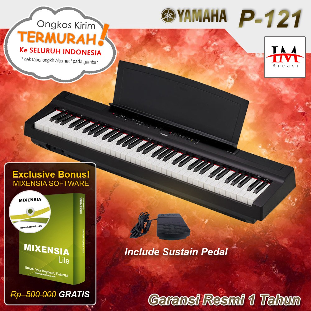 Digital Piano Yamaha P121 P121b P 121 P 121b P125 Versi 73 Key Spek Diatas P45 Shopee Indonesia