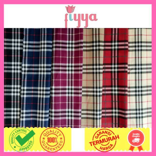 Kain Katun Jepang Motif Burberry Shopee Indonesia