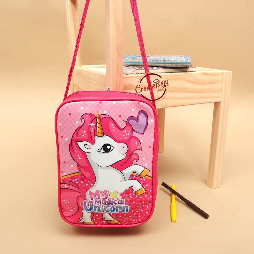 TAS SELEMPANG ANAK MUAT BUKU IQRO BATMEN CAPTEIN SPIDERMEN UNICORN FROZEN TAS ANAK TERMURAH PREMIUM