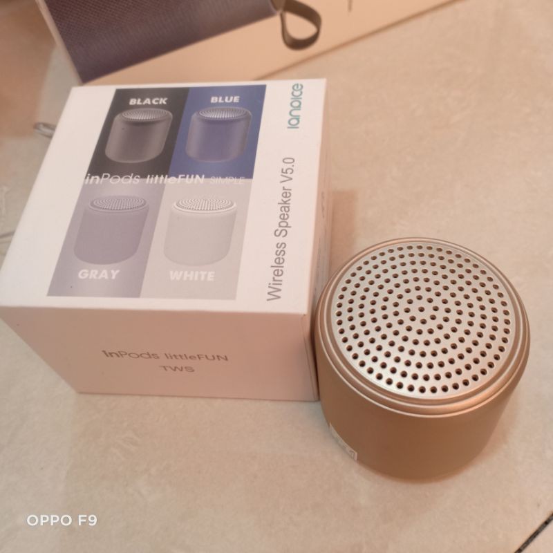 TWS i12 Speaker Bluetooth Inpods 12 Little Fun Portable Mini Wireless Stereo Macaron Outdoor-Gold