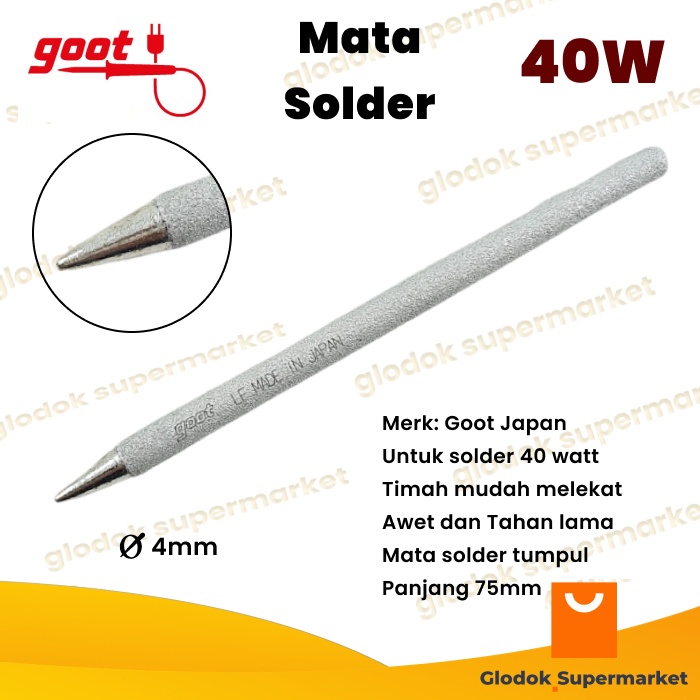 Mata Solder Goot 40 Watt Solder Tip Tumpul Original Japan R48B