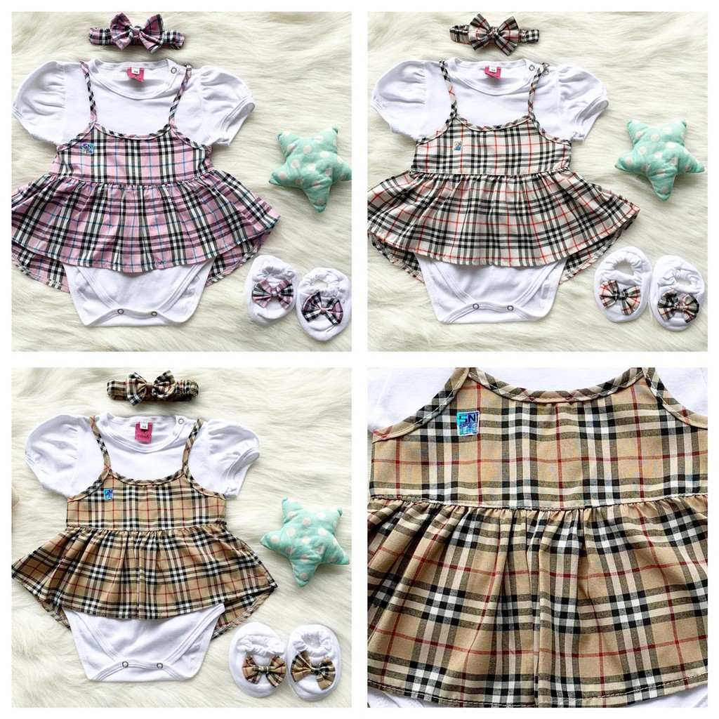 set jumper bayi perempuan SHAHIA  jumper 0-12 bulan newborn set kado bayi jumper