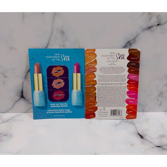 Tarte Color Splash Lipstick - Sampe Card