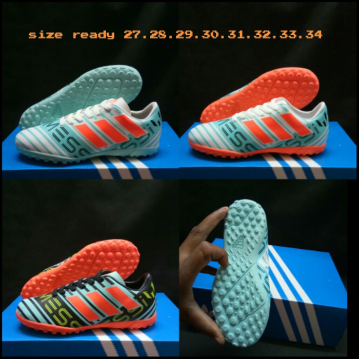sepatu futsal anak adidas messi nemeziz sol ori - Perak, 38